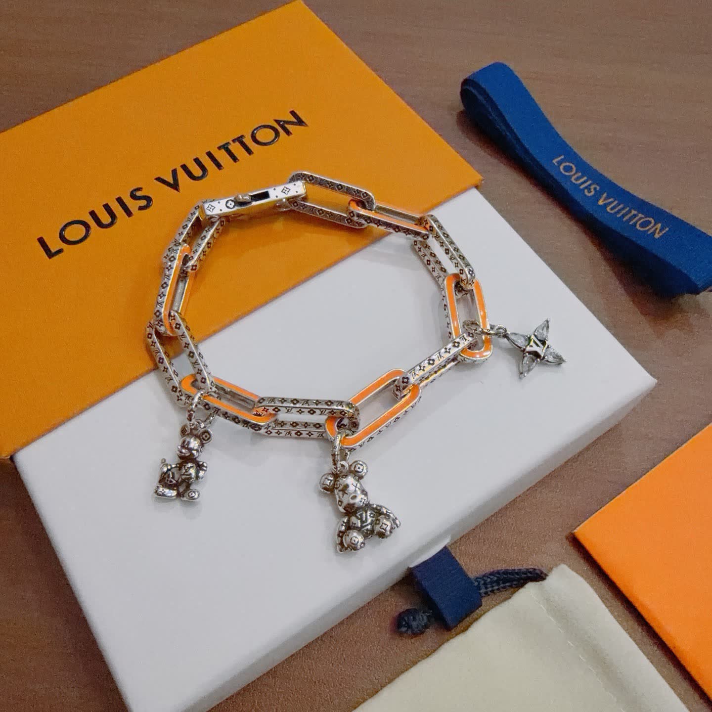 Louis Vuitton Silver Charm Bracelet